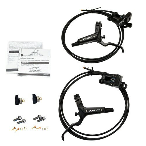 TRP DH-R EVO HD-M846 Hydraulic Disc Brake Set 4-Piston Caliper (F+R), Black, STB2706