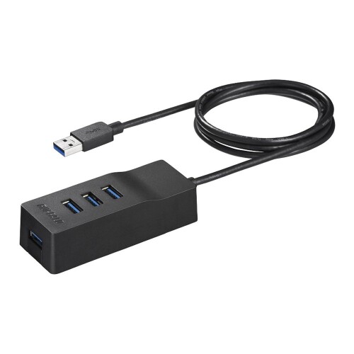 バッファロー BUFFALO USB3.0 セルフパワー 4ポートハブ ブラック 外付けHDDに最適 上挿しモデル マグネット付き BSH4A315U3BK