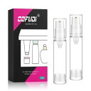 真空ボトル 10ml 2個入り ポンプボトル 透明真空乳剤ボトル ポンプタイプ エアレス プッシュボトル 旅行ボトル 小分けボトル 詰替え容器 携帯用 液体用 乳液用 旅行用品 漏れ防止