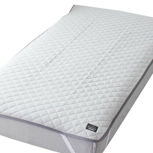 メリーナイト 敷きパッド ヒュピネス 「エン」 グレー シングル 約100×205cm 綿100% 先染め 洗いざらし..