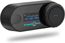 FreedConn TCOM SC インカムバイク用Bluetooth 800M 無線通信 2人同時通話 LCDスクリーン付き音楽を聴Siri対応ヘルメット用イヤホン 電話応答 IP65防水バイク インカム バイク インカム