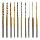 KIMLONTON チタンコートミニルーター小径ドリル ミニツイストドリルビット 0.6mm 0.8mm 1.0mm 1.2mm 1.3mm 1.5mm 1.6...