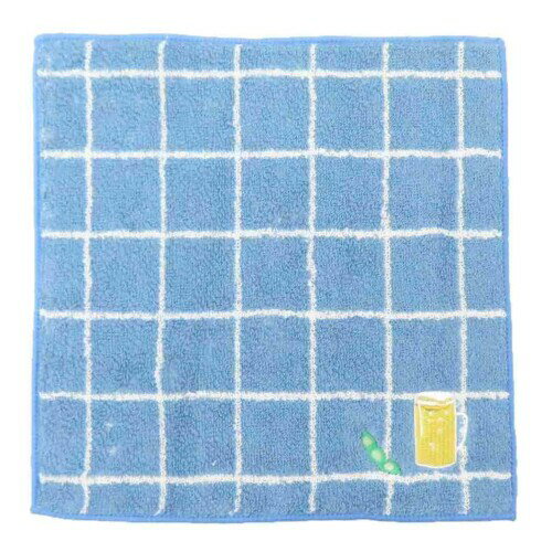 フレンズヒル タオルハンカチ ジョッキビール ブルー