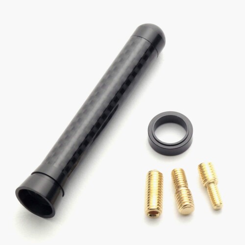 ダンガンレーシング(DangunRacing) ショートアンテナ リアルカーボン アルマイトブラック DRATCBB-S045