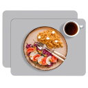 デスクマット Dynwise テーブルマット シリコンマット 40x30x0.08cm 100g グレー 2枚セット 調理台保護マット ランチョンマット 食事マット 製菓マット 工芸用のDIY用 電子レジン対応 撥水 汚れ