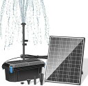 NFESOLAR ソーラーポンプ 噴水ポンプ フィルター付き ワーターポンプ 15Wソーラーパネルー水面に設置 酸素供給 水循環 夜間使用不可 ビオトープ プール 池 バードバス 庭の装飾 ガーデン用