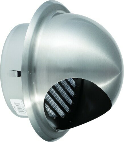 ワールド SUS304ステンレス 丸型フード付ガラリ [ファイ]100mmアミ無し H/L(ヘアーライン)クリアー WFG..