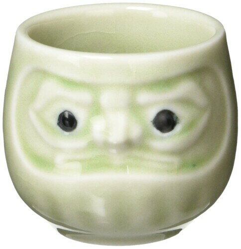 美濃焼 だるま 盃 緑 K14282