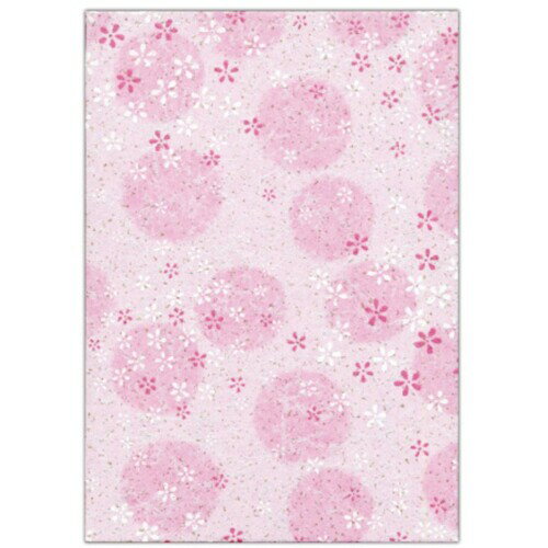 菅公工業 御朱印帳 特殊紙・花紙 集印帳小花柄 もも ケ561