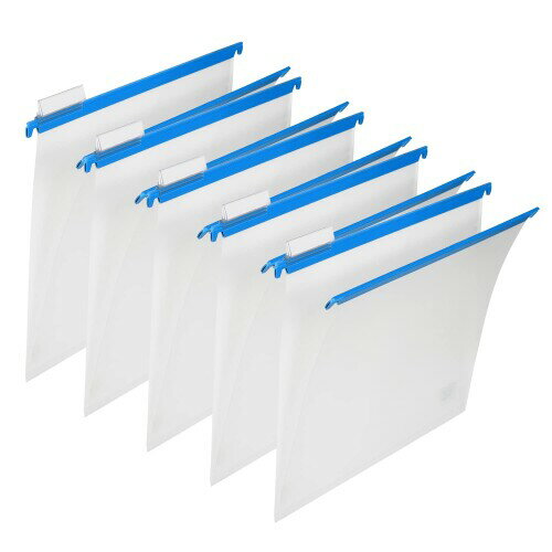 プラス ハンギングフォルダー PPハンガーフォルダー 5枚 ブルー ×5 34-002 PHF-A4 BL