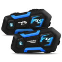 FODSPORTS バイク インカム FX4 PRO インカム 4人同時通話 バイクインカム FMラジオ聴け ユニバーサル接続 インカムバイク用Bluetoot...