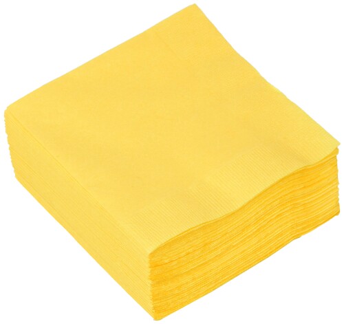 カラーナプキン 日本製 25×25cm 50枚入 レモン C24-LE-J