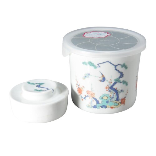 日本陶彩 有田焼一夜漬け 漬物器 重石・蓋付き 松竹梅 T95294400