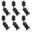 Pispoer ダクトレール用スポットライト - E26口金LED電球付き- 5.5W(ハロゲン電球60W相当)RA95 550LM 非調光 ビーム角90度-ダ...