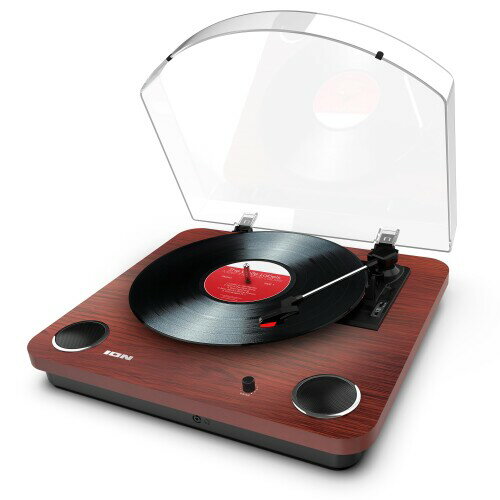 ION Audioレコードプレーヤー スピーカー内蔵 USB ヘッドホン端子 レコードの音をUSB接続でPCに録音可能 33-1/3、45、78回転対応 アイオン Max LP マホガニー