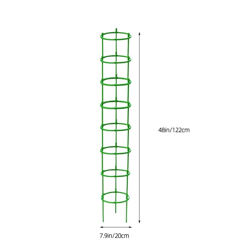 DEARMAMY 園芸支柱 オベリスク 高さ136cm 植物サポート トレリス 8段 調整可能 ト...
