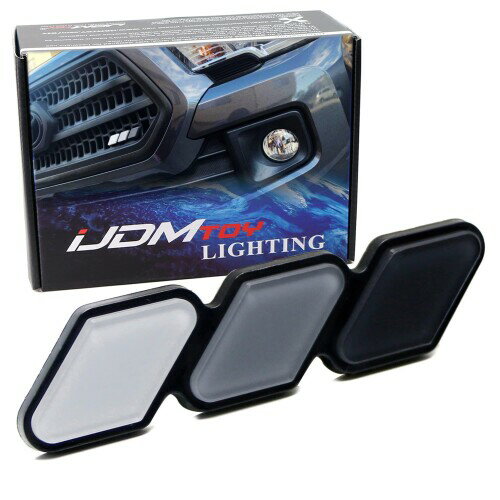 iJDMTOY レトロ 3色 ストライプ グリル バッジ エンブレム 取り外し不要 トグルアンカーボルト トヨタ タコマ タンドラ 4Runner FJ Cruiser RAV4 Hiluxなどに対応 (ホワイト/グレー/ブラック)