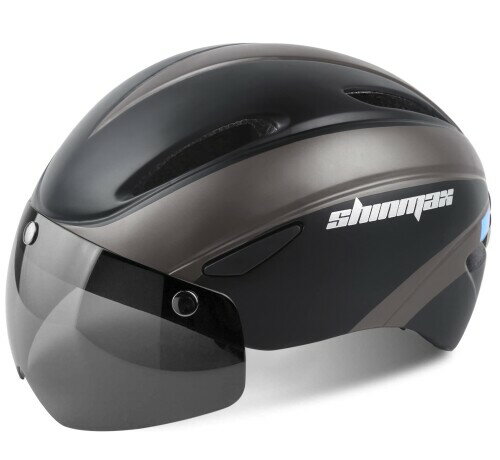 Shinmax 自転車 ヘルメット 大人 ロードバイク ヘルメット CPSC認証済み 通勤 通学 超軽量 高剛性 男性 女性 小五以上適 通気 磁気ゴーグル サイズ調整可能 56-61cm M/L 収納用袋付き 001式自転