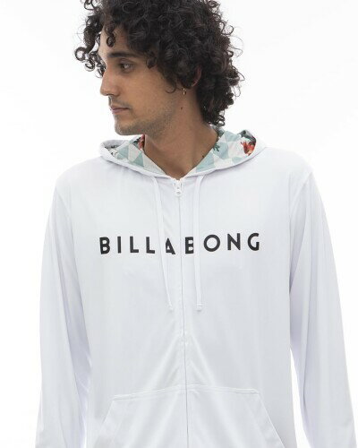 (ビラボン) ラッシュガード RASH ZIP HOOD メンズ WHT