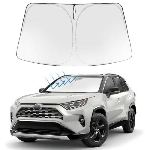 Proadsy フロントガラス サンシェード 折り畳み式 車 シェード 遮光断熱 専用 トヨタ RAV4 50系 MXAA5 AXAH5 2019-2024 アクセサリー