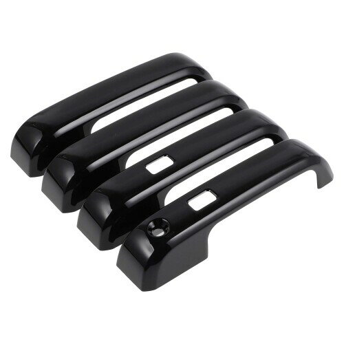 REPAIROCK フォードに対応F-150 2015-2020用の4個セットの外部ドアハンドルカバー カードアハンドルプロテクター キーパッド付きABSブラック