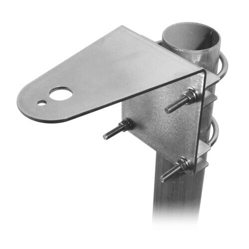 ナテック(Natec) オールステンレス製L型アンテナ取付金具(板厚:3mm) SMA/M/N型(ジャック)取付可能 NB120 適合パイプ形: 適合パイプ径:[ファイ]27~65mm 単管パイプ(足場パイプ [ファイ]48.6)対応 縦・横取付可能