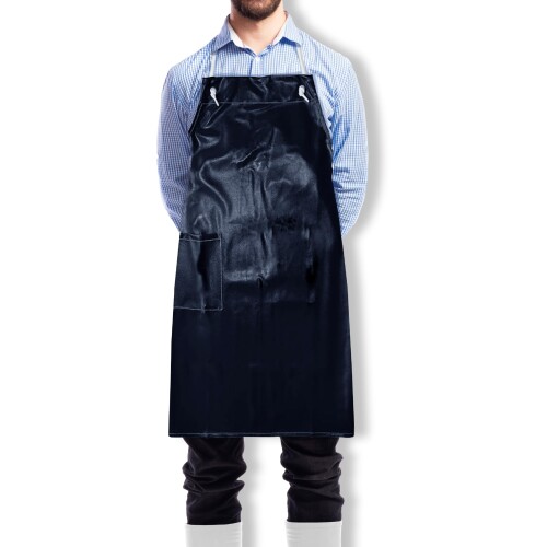 (オグランジャパン) エプロン レザーエプロン 合成皮革 ポケット付き 34563-39010 ネイビー ML