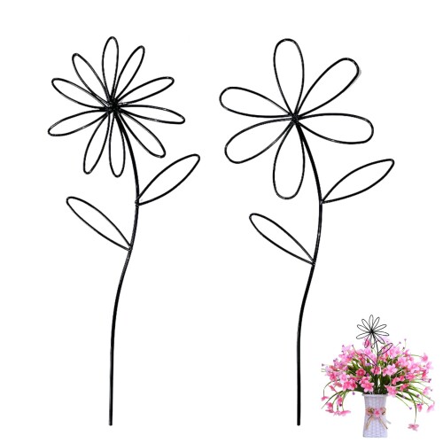 PAVIKE 観葉植物 支柱(2個) 園芸 支柱 植物サポートフレーム 鉢植え植物用ガーデン...