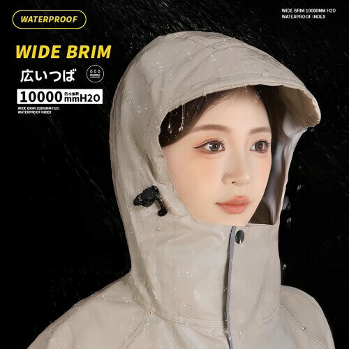 (MYJYG) 自転車/バイク用 レインポンチョ 男女兼用 防水オックスフォード素材 長丈デザイン 頭部調整可能 サイズ多様 通学・通勤・アウトドア対応 防風防雨コート メンズ レディース 大