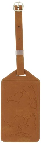 JTB商事 ネームタグ 地図柄 日本製 ブラウン 510039018