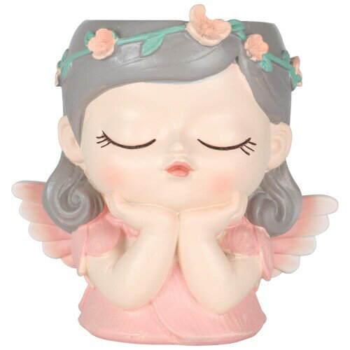 HOMEOUN 多肉植物 鉢 妖精少女 ミニ鉢 収納ポット ペン立て 多用途 樹脂製 排水穴付き 家庭/オフィス/..