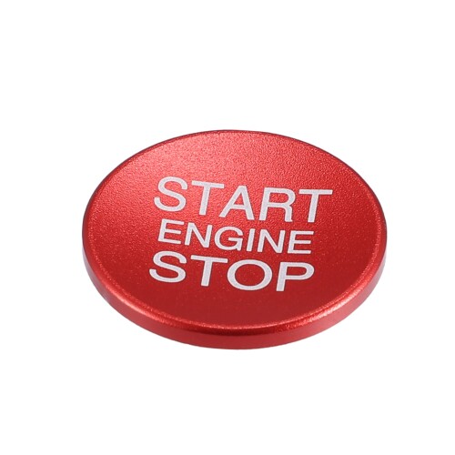 A ABSOPRO エンジン 始動 停止 点火 ボタンオーバーレイカバー デカールインテリア トリムステッカー Alfa Romeoに対応 GiuL iaに対応 Stelvioに対応 2017-2021 アルミニウム合金 レッド