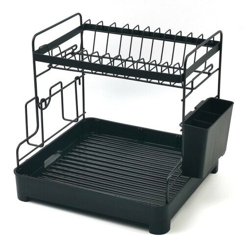 Sea Gull コンパクト 水切りラック キッチン たっぷり 収納 平皿11枚 グラスラック まな板ラック 箸立..