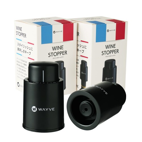 Wayve (ウェイブ) ワインストッパー ワイン 栓 日付記録 簡単 真空ポンプ式 鮮度長持ち