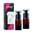 真空ボトル 15ml 2個入り ポンプボトル 化粧品小分けボトル ポンプタイプ エアレス プッシュボトル 温泉 旅行ボトル プラスチック容器 詰め替えボトル 携帯用 液体用 乳液用 漏れ防止 (