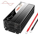 Xijia純正弦波 インバーター1000W 12V-100V DCをAC 変換器 50Hz/60Hz 瞬間最大2000W 車から家庭用電源 非常電源・補助電源に 防災 太陽光発電 LEDディスプレー搭載 (DC12V (範囲10V-15V) 1000W)