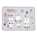 (クスグルジャパン) モケモケットマイヤーひざ掛け(70X100cm) ネコまるけ GY