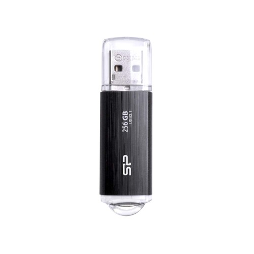 SP Silicon Power シリコンパワー USBメモリ 256GB USB3.2 (USB3.1/3.0/2.0互換) ヘアライン仕上げ Blaze B02 SP256GBUF3B02V1K