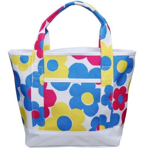 AZROF アズロフ ラウンド小物 ラウンドミニトートバッグ ビッグフラワーホワイト 251