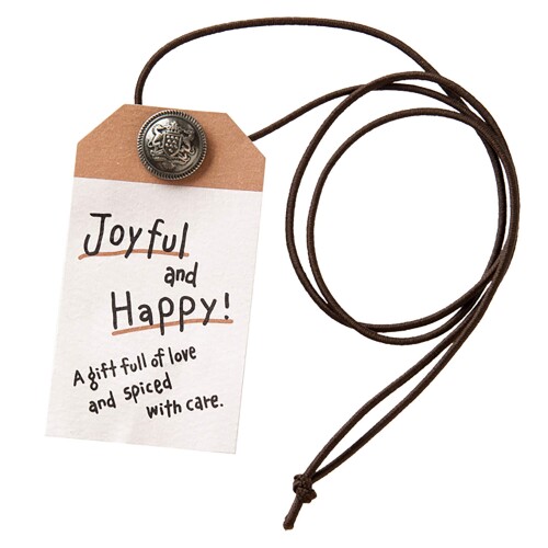 ギフトタグ ジョイフルハッピー ゴム付 ボタン付 (10個) JH-TR1