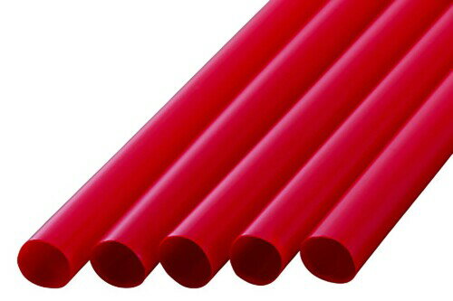 シバセ工業 600わらおストロー タピオカ用 ストレート 口径10mm×21cm 包装なし 200本入 赤 日本製