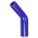 X AUTOHAUX シリコンホース シリコンパイプ ラジエーターホース 1個 内径25-32mm 長さ102mm エルボ45度 ブルー車 建設機械 工業用 ク...