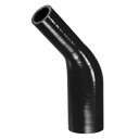 X AUTOHAUX シリコンホース シリコンパイプ ラジエーターホース 1個 内径25-45mm 長さ102mm エルボ45度 ブラック 車 建設機械 工業用...