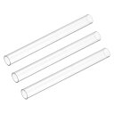 DMiotech 3個セット 6" クリアな硬質プラスチックパイプ 8mm(5/16") x 10mm(3/8") ポリカーボネートチューブ ラウンドチューブ 照明用 水道用