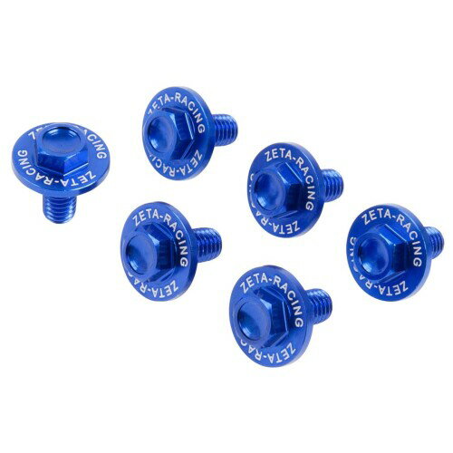 ジータレーシング(ZETA RACING) KX80/85 KX125/250/450 KLX300R/450R D-TRACKER/X等 フォークガードボルト ブルー ダートフリーク DIRTFREAK F8008(旧品番:ZE88-9206)