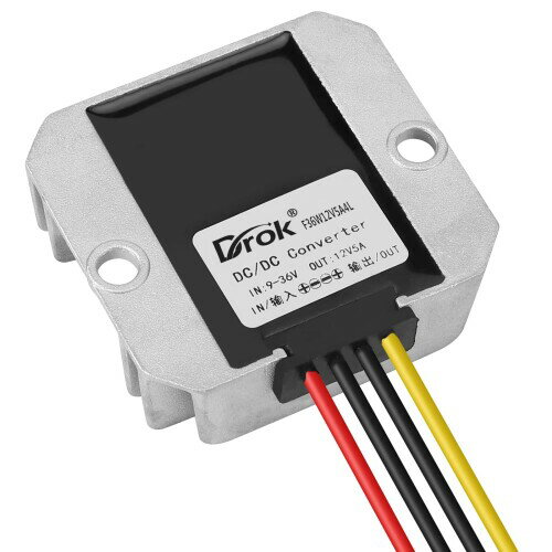 DROK DC-DC�����ӥ饤���� 9V-36V����12V�ؤξ��߰�����С����� 5A �ɿ弫ư�߰��Ű��쥮��졼���� ���������ǥ����� 12V�Ű��Ѱ��� �ȥ�� �����ǥ��� �����顼�ѥ�����ƥ� LED����