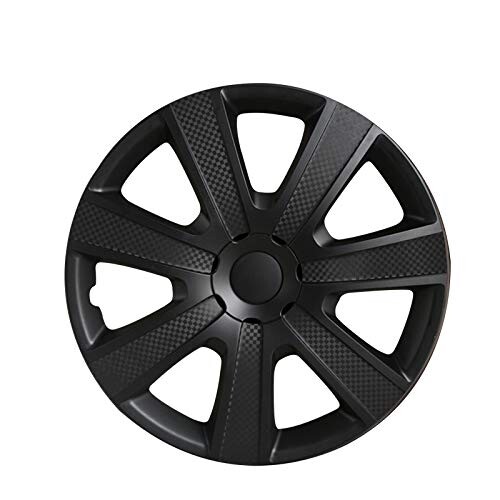 GET-PRO ホイールカバー 15インチ 1台分4枚セット 日産 マーチ (ブラック&カーボン)「ホイールキャップ セット タイヤ ホイール アルミホイール」 L085BPM15-204