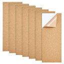 BENECREAT 7枚35X14cm 粘着コルクシート コルク生地 自己粘着 厚さ1mm 断熱性 遮音 滑り止め 粘着シート コースター フォトボード 椅子マ...