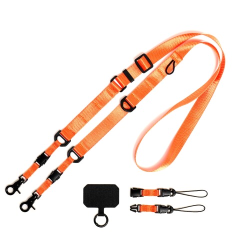 (DEVICE+) (デバイス+) ギアストラップ スマホショルダー WEBBING MULTI GEAR STRAP (オレンジ)