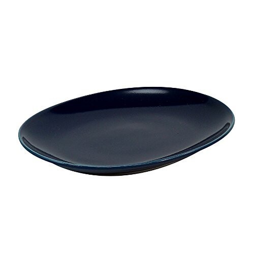 西海陶器(Saikaitoki) 波佐見焼 Common コモン プレート 皿 オーバル ネイビー 直径約23cm 電子レンジ 食洗器対応 17047